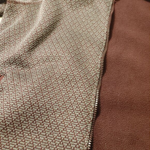 Woolrich XL Coat Women's Lochlyn Fleece Fitted Long Full Zip Jacket Wine - Picture 7 of 11